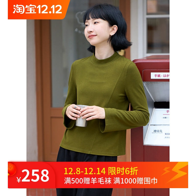 长袖文艺复古常规羊毛混纺