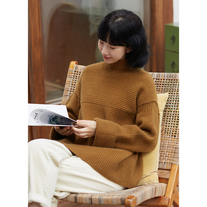 忘城文艺混纺羊毛混纺