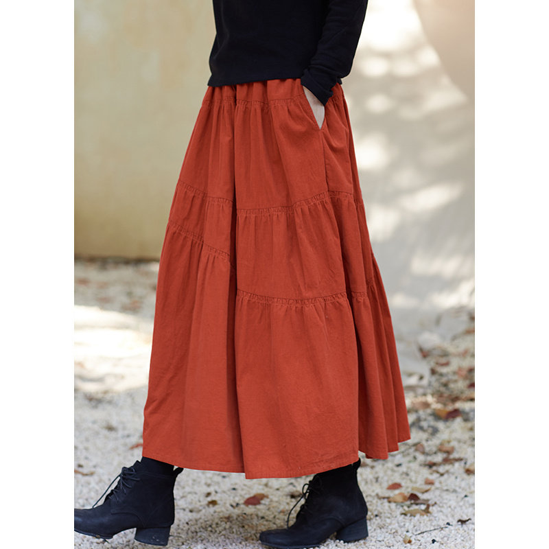 忘城Y320座/美好记忆/23冬新品21条细坑灯芯绒棉蛋糕裙双层半身裙,女装/女士精品,半身裙,淘宝优惠券,粉丝福利购,淘宝优惠卷