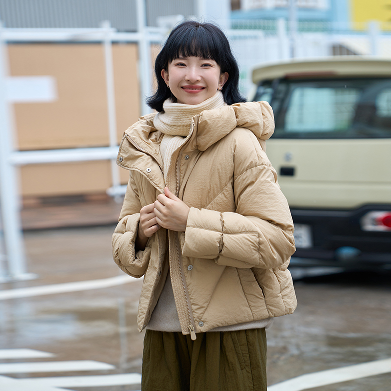 忘城文艺复古短款连帽