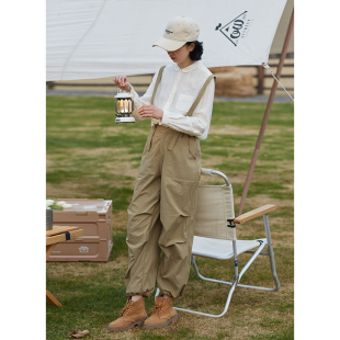 背带裤 忘城L174座 棉锦混纺两穿降落伞工装 24早春新品 女 户外撒野