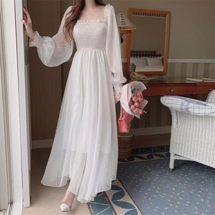 仙女裙 白色三亚沙滩裙女显瘦大摆长裙雪纺海边度假连衣裙超仙长款