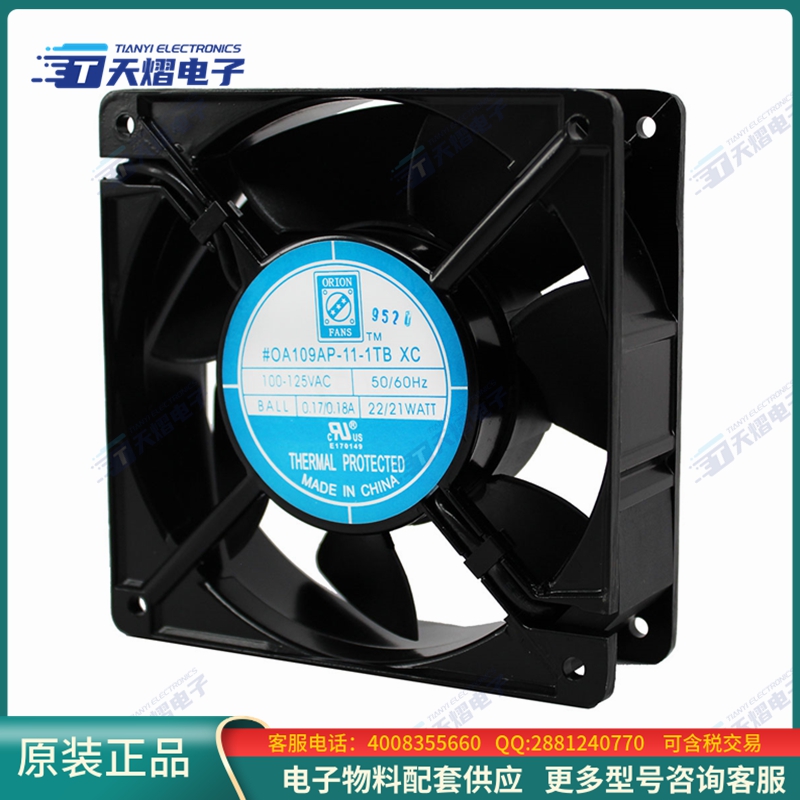 AC风扇OA109AP-11-1TBXC【FAN AXIAL 120X38MM 120VAC TERM】