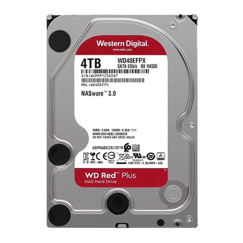 国行WD/西部数据WD40EFPX西数红盘4TB 4T SATA3企业级网络NAS硬盘图片
