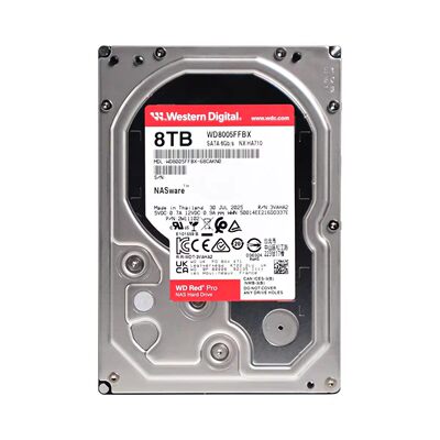 WD/西部数据 WD8005FFBX 红盘Pro 网络储存企业级NAS 机械硬盘8TB