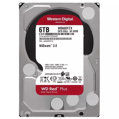 WD60EFPX红盘6TB硬盘