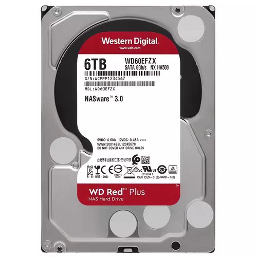 WD60EFPX红盘6TB硬盘