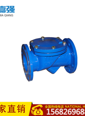 HC44X-16Q球墨铸铁橡胶瓣止回阀橡胶板防水锤单向逆止阀DN50-600