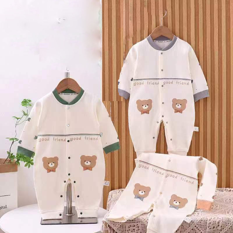 宝宝衣服男婴儿宝衣服无骨2025新款洋气春秋季外出服连体衣长袖