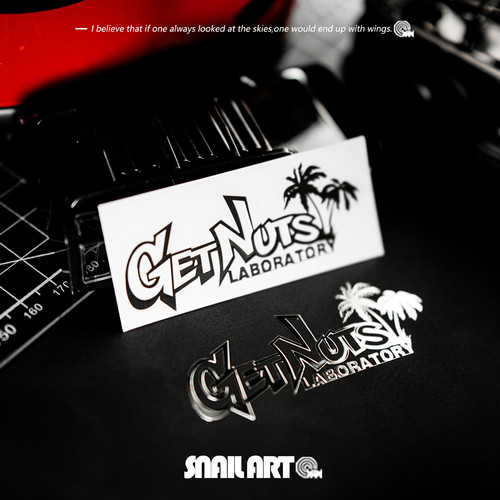Get Nuts椰子树金属贴纸个性创意高级感笔记本电脑机箱平板汽车贴
