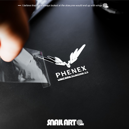 高达独角兽金属贴纸RX3菲尼克斯凤凰标志个性创意电脑手机吉他贴