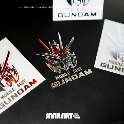 机动战士高达金属贴纸个性创意高级感笔记本电脑手机头盔油箱车贴