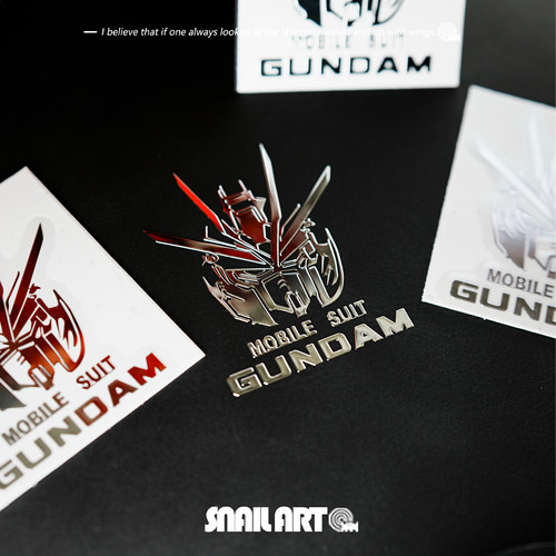 机动战士高达金属贴纸个性创意高级感笔记本电脑手机头盔油箱车贴