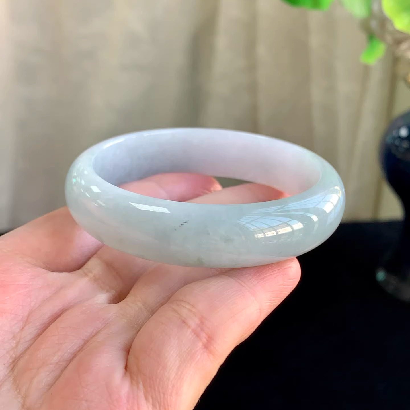 泗隆珠宝-缅甸天然A货翡翠手镯玉石玉器镯子 细糯种手镯53小圈口