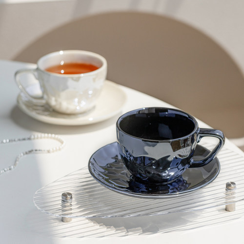 轻奢石纹陶瓷咖啡杯套装