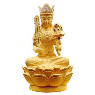 绒沙金佛像虚空藏菩萨汽车摆件本命佛生肖属牛虎守护神车载摆件