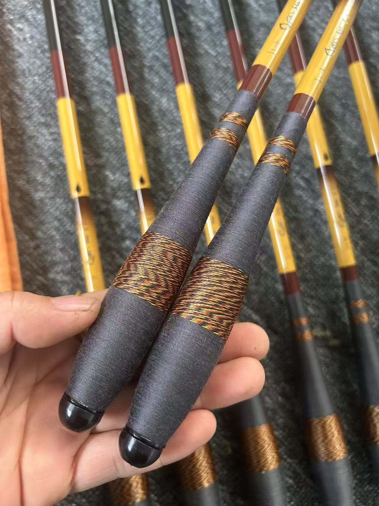 日系口马鸟ける手作鲫鱼竿高碳28调超轻超硬钓鱼竿极细鲫鱼竿套装