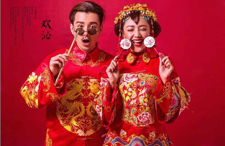 拨浪鼓中国风古装传统道具影楼婚纱摄影道具儿童写真宝宝拍照2个