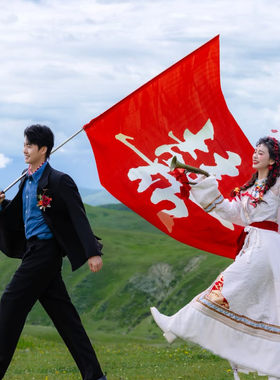 婚纱照外景街拍背景布