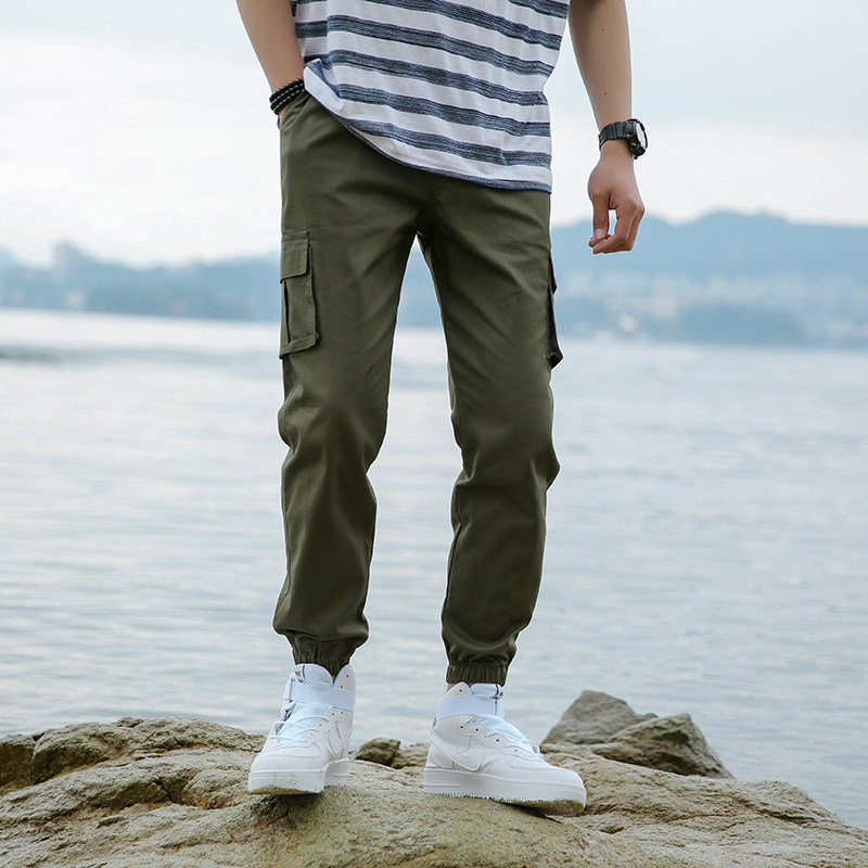 工装裤男秋季新品港风宽松束脚裤潮帅气百搭学生小脚休闲工装裤男在类目 男装, 休闲裤中 - 来自Buy2taobao.com提供专业的淘宝代购服务