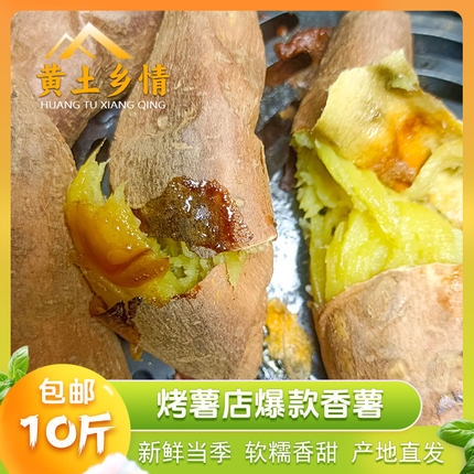 烤香蕉薯陕西榆林流油黄心蜜薯新鲜山芋番薯地瓜正宗沙地糖心红薯