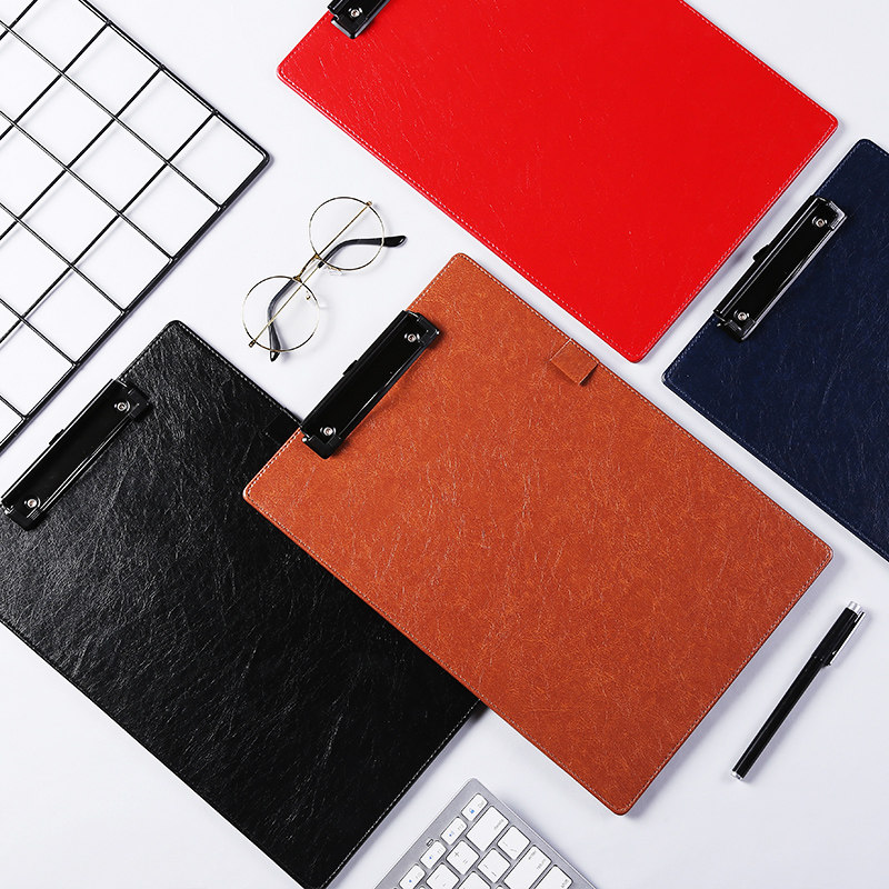 A4纸板夹文件夹书写垫板写字板夹菜单夹子皮质会议演讲夹文具用品