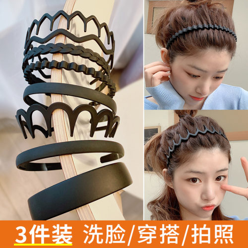 宽边网红洗脸简约风防滑带齿发卡