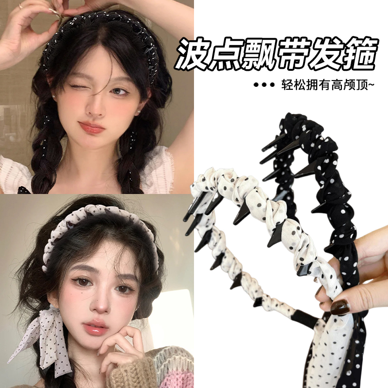 蝴蝶结飘带发箍女款2025新款