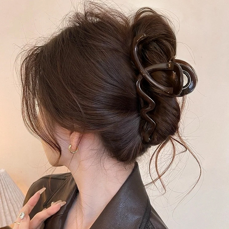 韩系波浪抓夹女2025新款高级感后脑勺大号发量大鲨鱼夹发卡子头饰,饰品/流行首饰/时尚饰品新,发饰,淘宝优惠券,粉丝福利购,淘宝优惠卷
