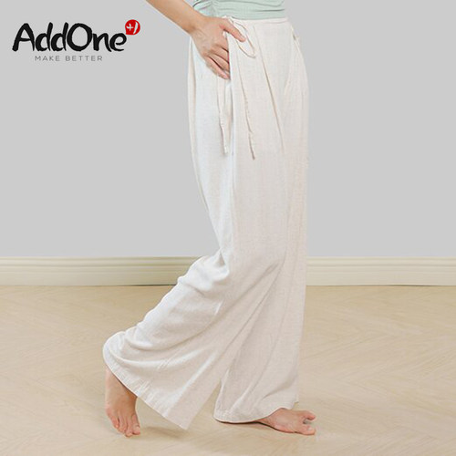 瑜伽高腰侧系带阔腿长裤