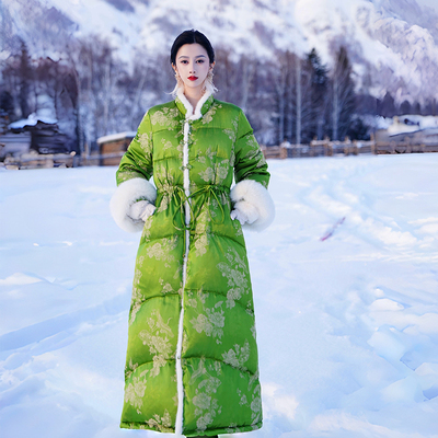 澄渔高定新中式双面穿鹅绒羽绒服