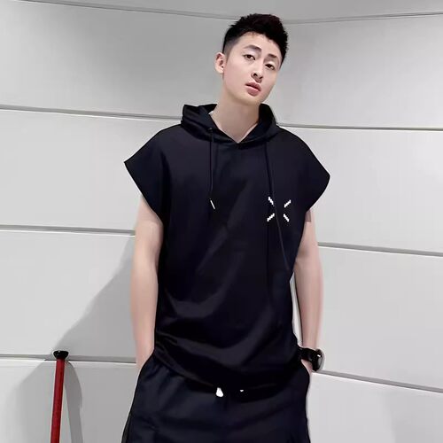 t恤男潮牌宽松休闲潮ins坎肩