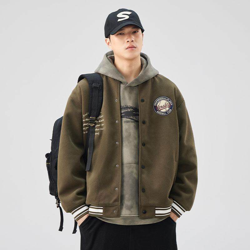 美式潮牌刺绣男女同款飞行夹克外套痞帅百搭运动情侣装学生棒球服