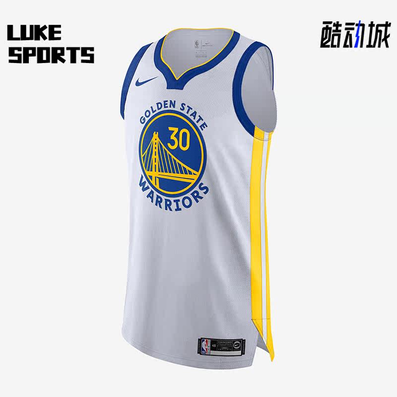 Nike/耐克正品金州勇士队库里30号男子球员版球衣AV4921-100