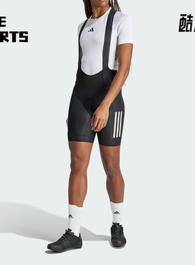 Adidas/阿迪达斯正品ESS BIB M女士骑行紧身背带短裤IP9962