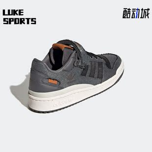 阿迪达斯正品 休闲男女透气板鞋 三叶草 LOW HQ6335 FORUM Adidas