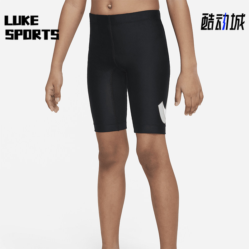Nike/耐克正品Swim 3-D Swoosh大童男孩紧身短裤FZ7377-010