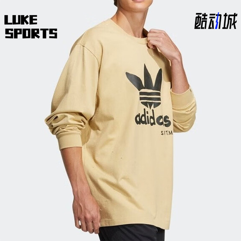 Adidas/阿迪达斯正品三叶草联名情侣款时尚运动长袖T恤HT0435