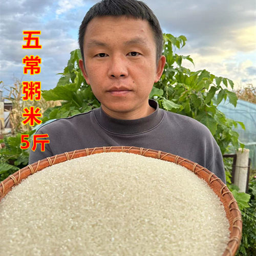 2025年新粥米黑龙江五常稻花香农家粥米东北特产煮粥米油厚5斤 - 封面