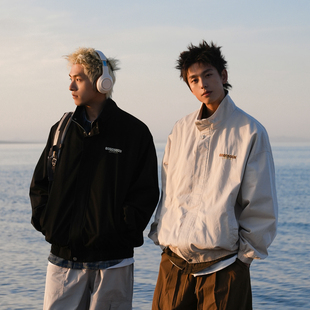 高密签名体字母刺绣贴布绣夹克外套春秋潮 GOGOSOON男装 100%棉