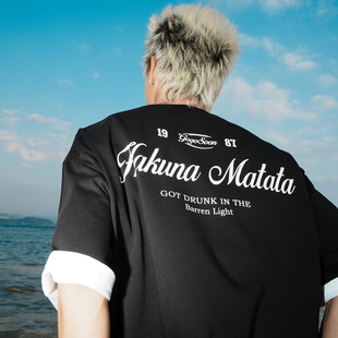 T恤260g男简约印花百搭宽松青少年半袖 圆领短袖 新款 GOGOSOON夏季