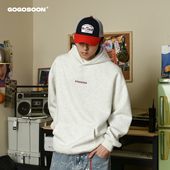 美式 GOGOSOON连帽卫衣男400g春秋新款 重磅帽衫 高质量带帽潮牌套头