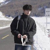 保暖青少年立领潮 高级感外套美式 GOGOSOON加厚棉衣男新款 2025冬季