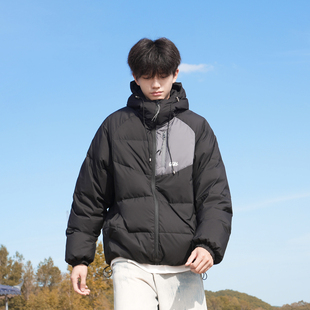 GOGOSOON羽绒服男2025新款 青少年外套面包服潮拼色90白鸭绒Q 冬季