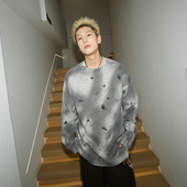 李振宁同款 宽松套头无帽 GOGOSOON毛衣男新2025秋冬圆领仿牛绒美式