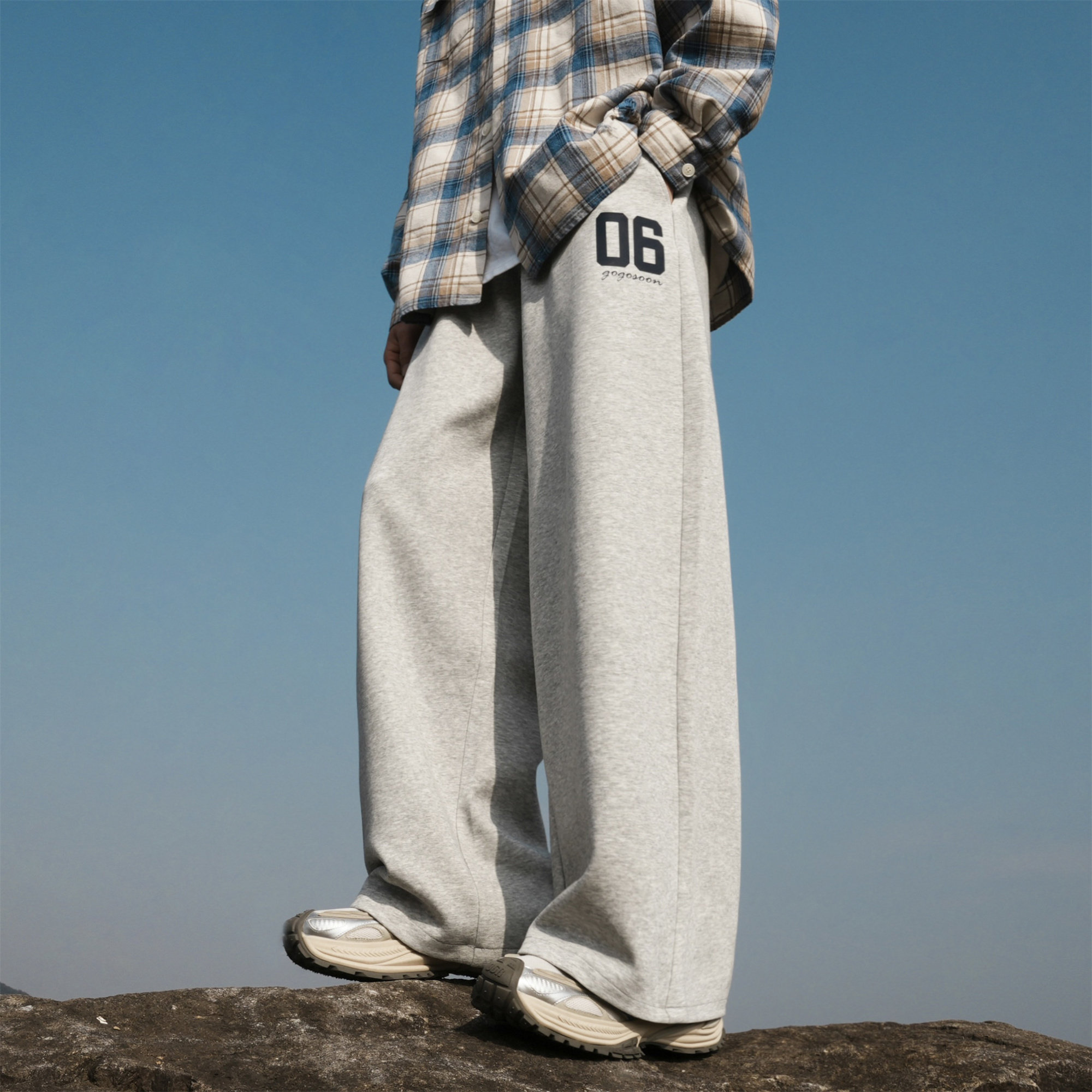 GOGOSOON卫裤男350g新款春秋休闲裤宽松直筒运动百搭青少年长裤潮,男装,卫裤,淘宝优惠券,粉丝福利购,淘宝优惠卷