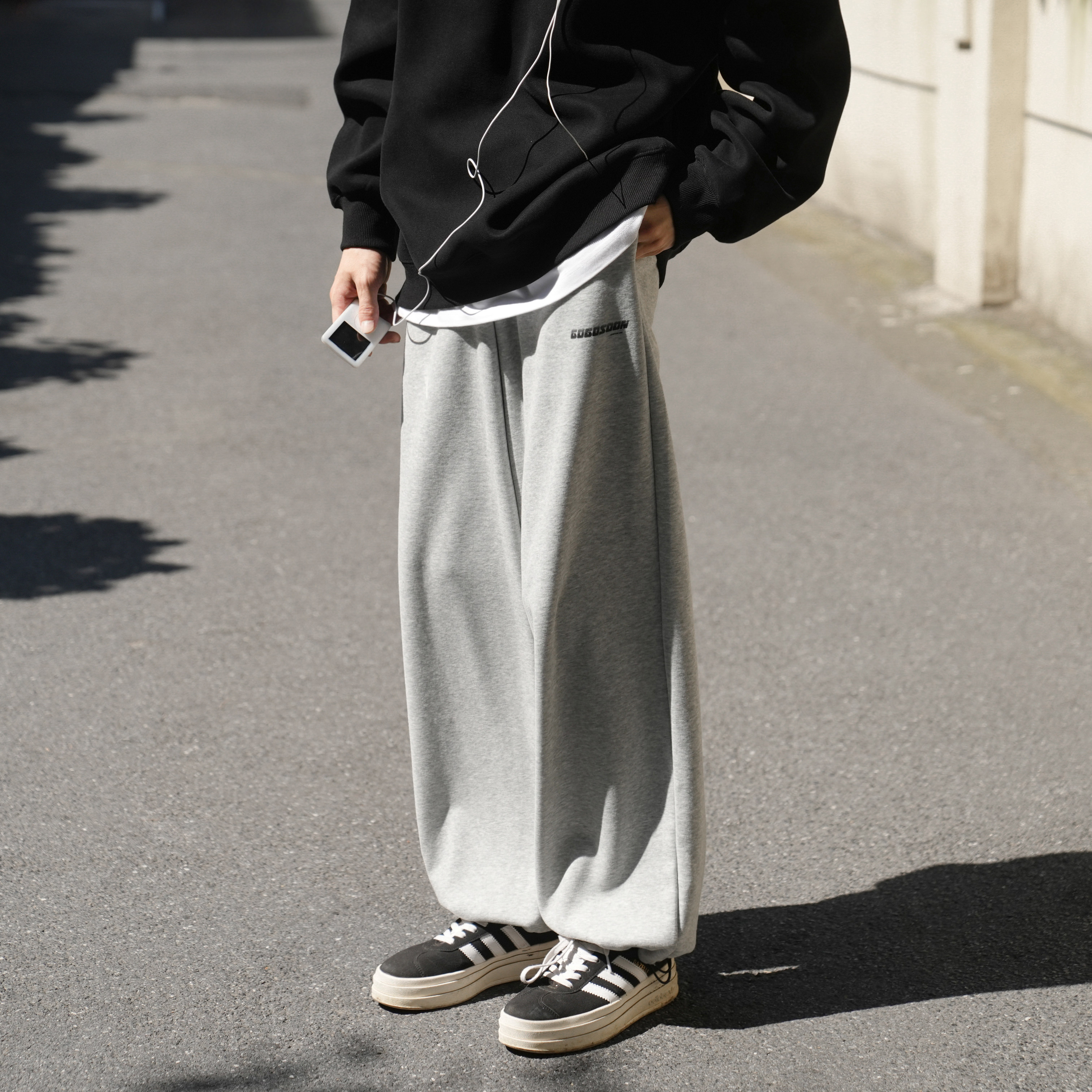 GOGOSOON卫裤男360g新款2025春秋直筒长裤休闲裤抽绳运动裤青少年,男装,卫裤,淘宝优惠券,粉丝福利购,淘宝优惠卷
