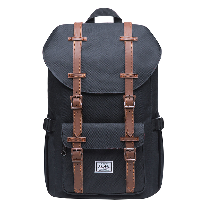 KAUKKO欧美时尚双肩包学生户外书包潮流男士背包14寸电脑包