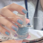 秋冬绝美 S172迷雾蓝冰透雾霾蓝色显白水性可撕拉指甲油免烤