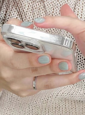 绝美！S293薄荷蓝灰！Two moons指甲油蓝灰色指甲油指甲油显白